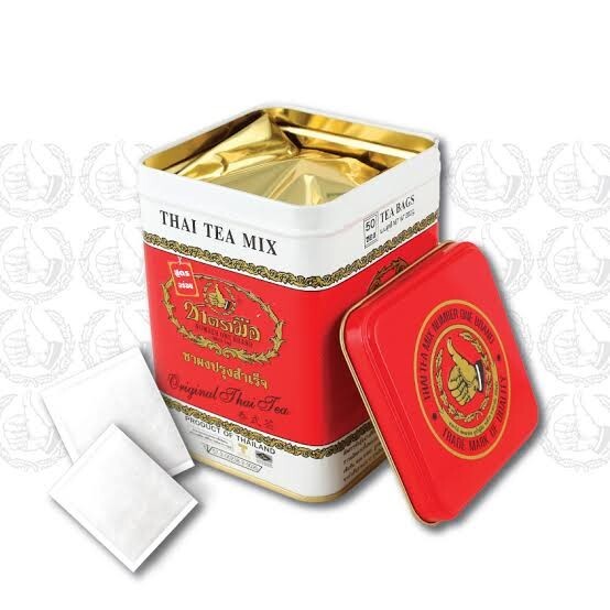 Tea Natural Cha Tra Mue Thai Make Lemon Tea Iced Tea Black Tea 1 box 50 sachet