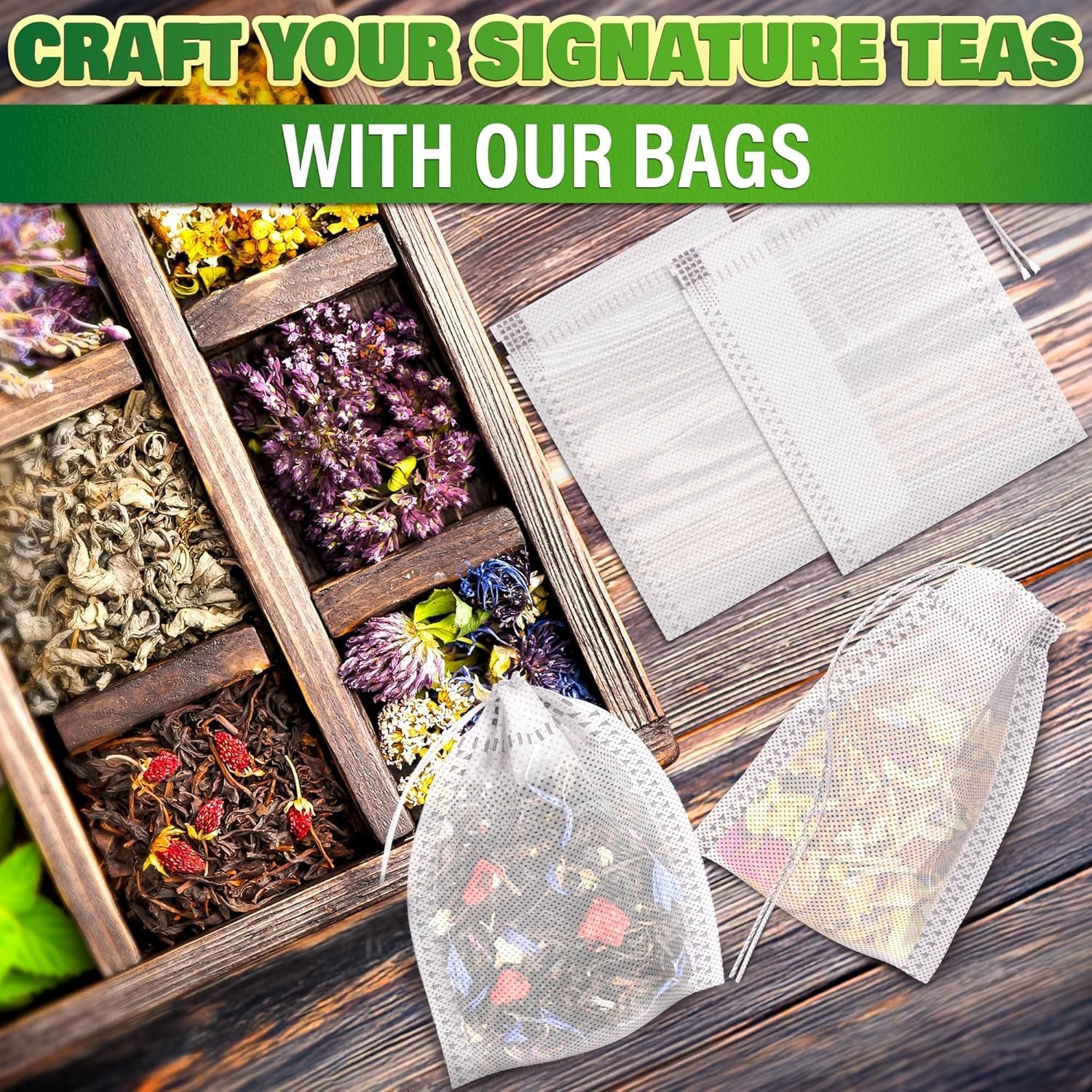 400 Pcs Disposable Tea Bags for Loose Leaf Tea – 3.62 x 2.76 Reusable Teabags…