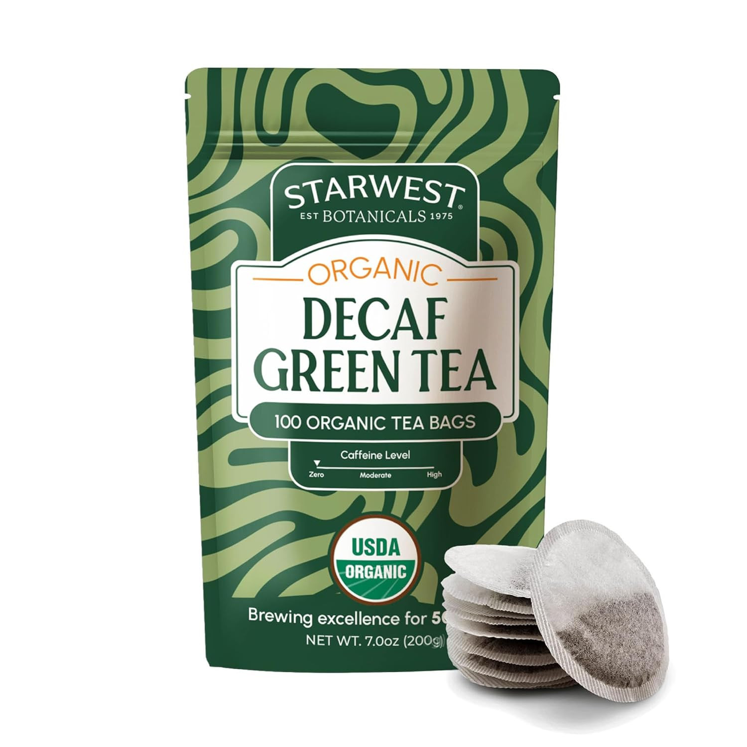 Starwest Botanicals Organic Decaf Green Tea – Decaffeinated Herbal Tea, Caffeine