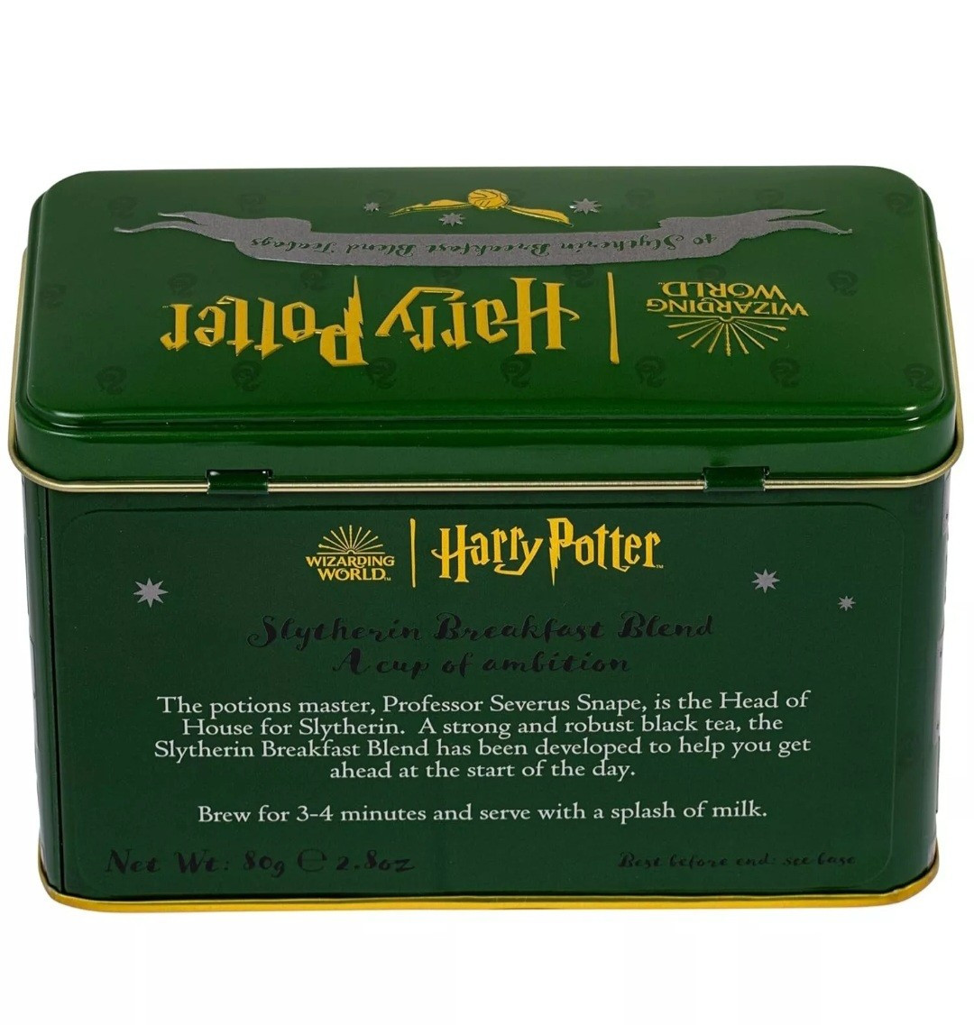 Harry Potter Slytherin Tin, 40 English Breakfast Blend Tea Bags – BRAND NEW!!!