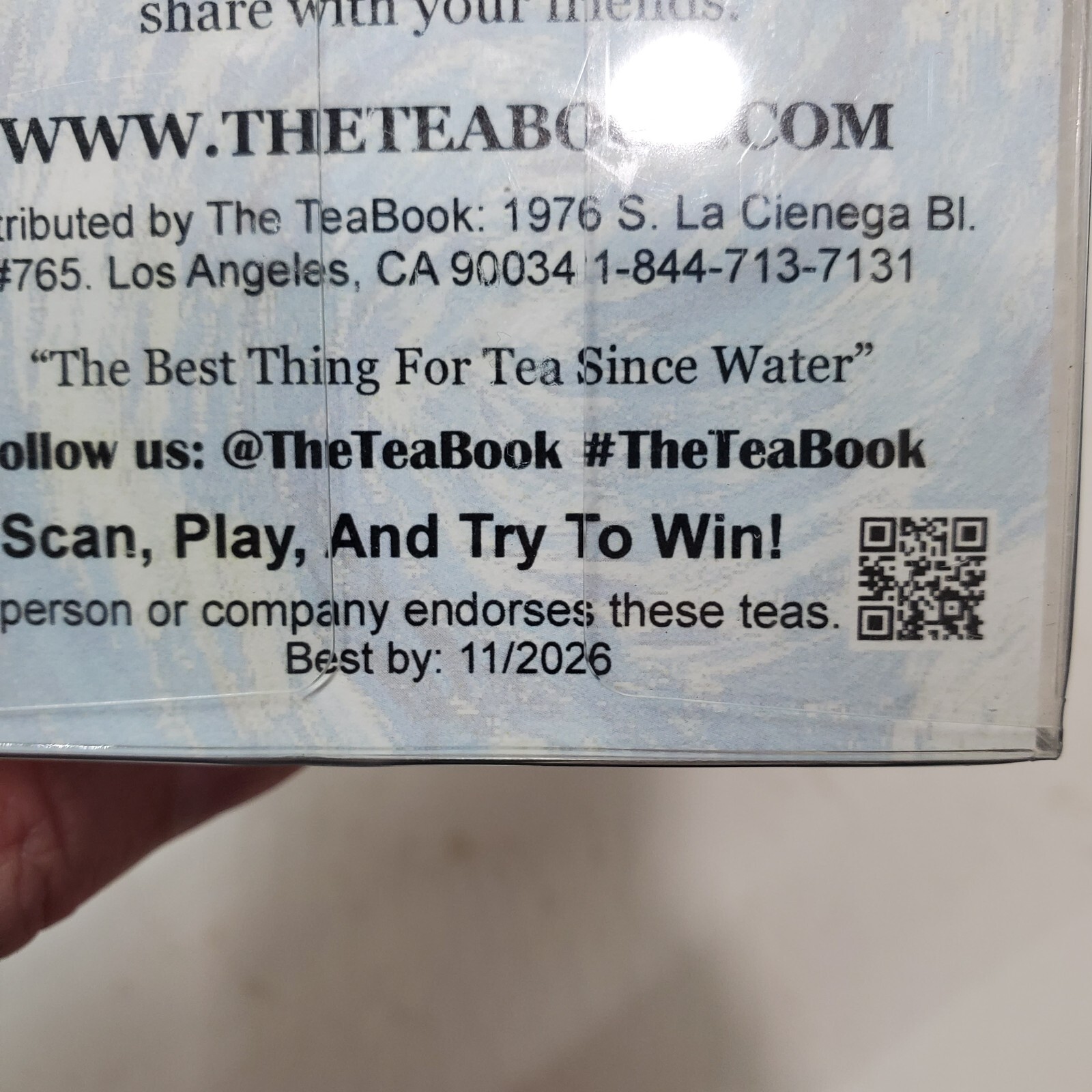 Vincent Van Goghji Berry Tea Bags in Clear Cube The Tea Book Best by 11/26