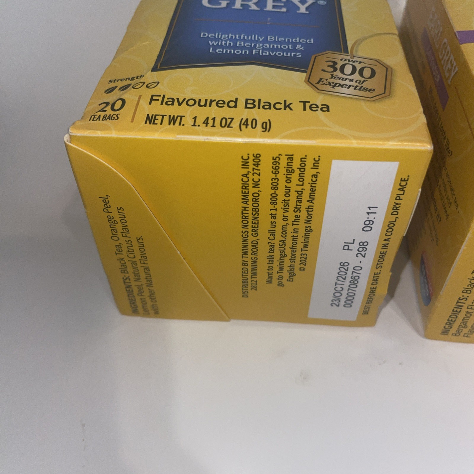 Twinings Lady Grey and Earl Grey Tea Bags 20 Count Each Lot of 3 New Sealed