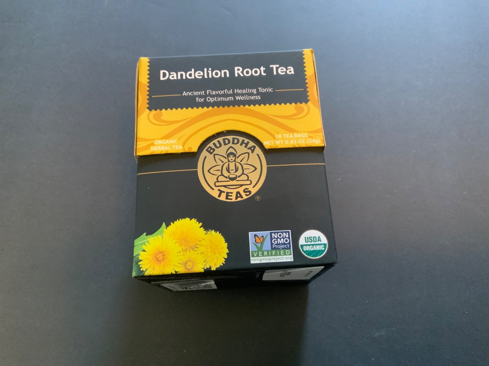 Buddha Teas ~ Dandelion Root Tea – 18 Count – USDA Organic – New In Box – Sealed
