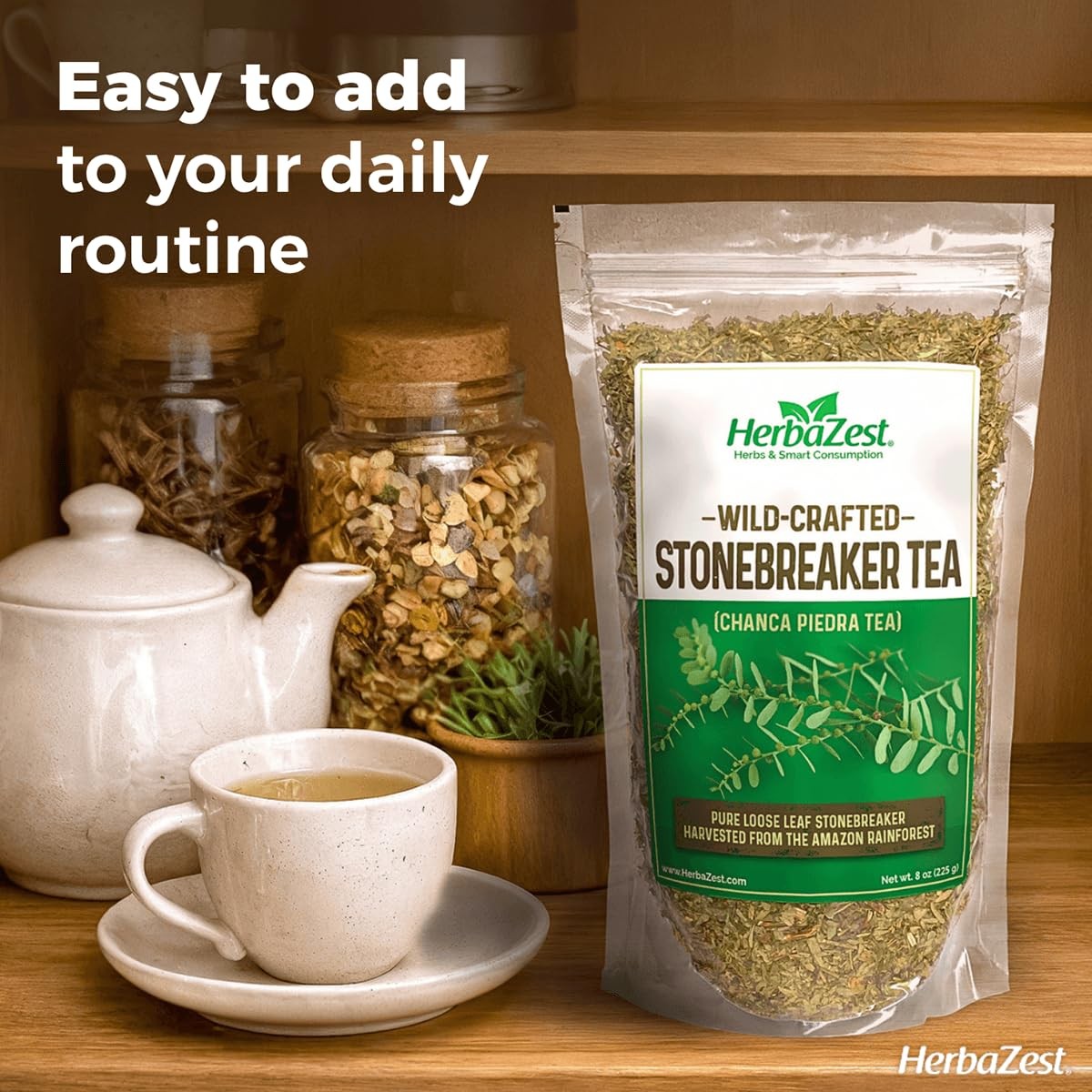 HerbaZest Chanca Piedra Tea (Stonebreaker/Stone Breaker) 8 Ounce (Pack of 1)