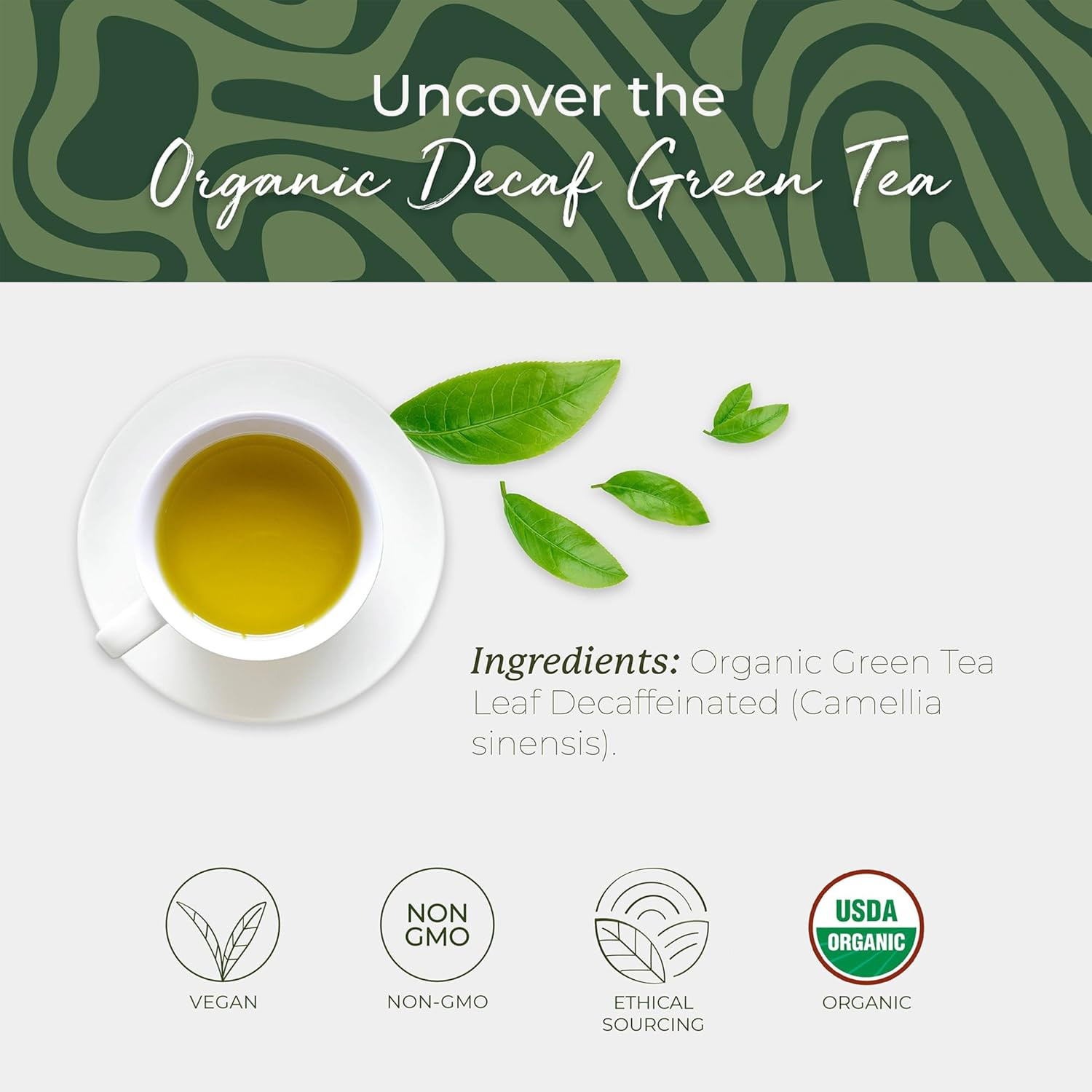 Starwest Botanicals Organic Decaf Green Tea – Decaffeinated Herbal Tea, Caffeine