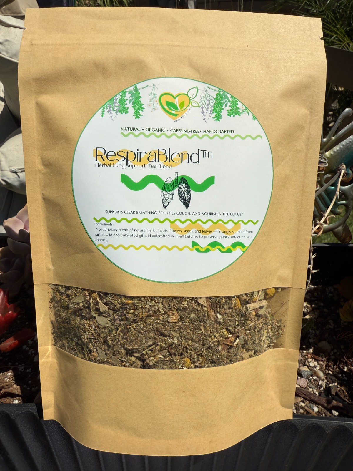 Herbal Lung Loose Tea – Mucus Cleanse Respiratory & Breathing Support 1/3.5 oz
