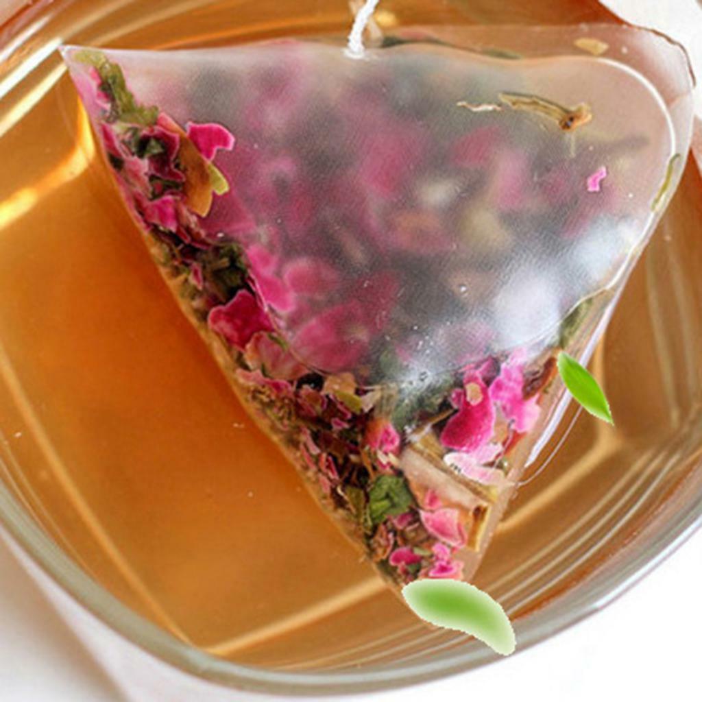 50pcs Transparent Empty Tea Bags Herbs Strainer Filter Loose Tea(5.5x7cm)approx