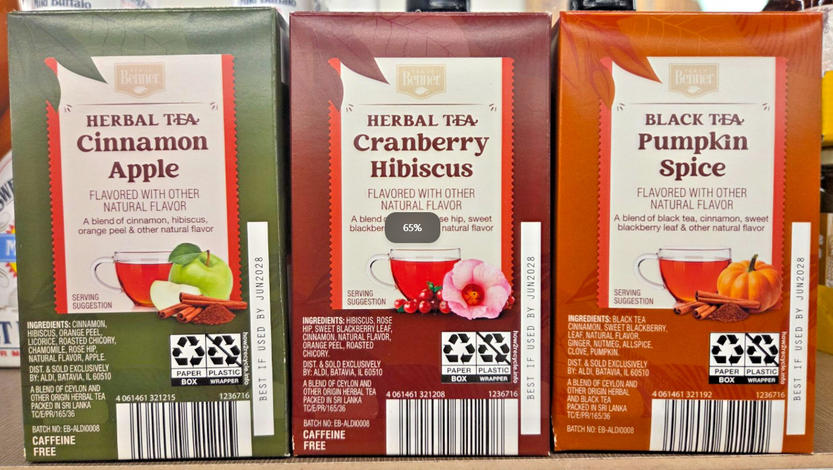 Benner Herbal Tea Cranberry Hibiscus, Cinnamon Apple, Pumpkin Spice (3 Boxes)