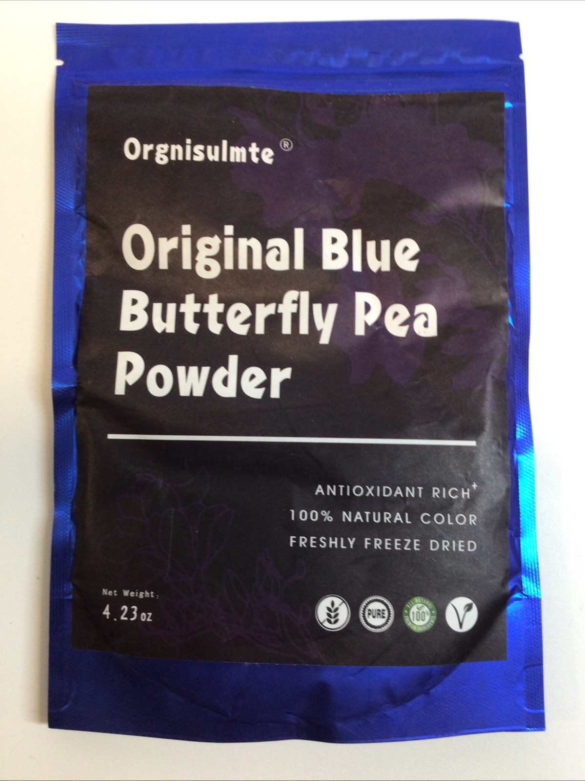Original Blue Butterfly Pea Powder By Orgnisulmte 4.23 oz 08/25/2027 NEW SEALED