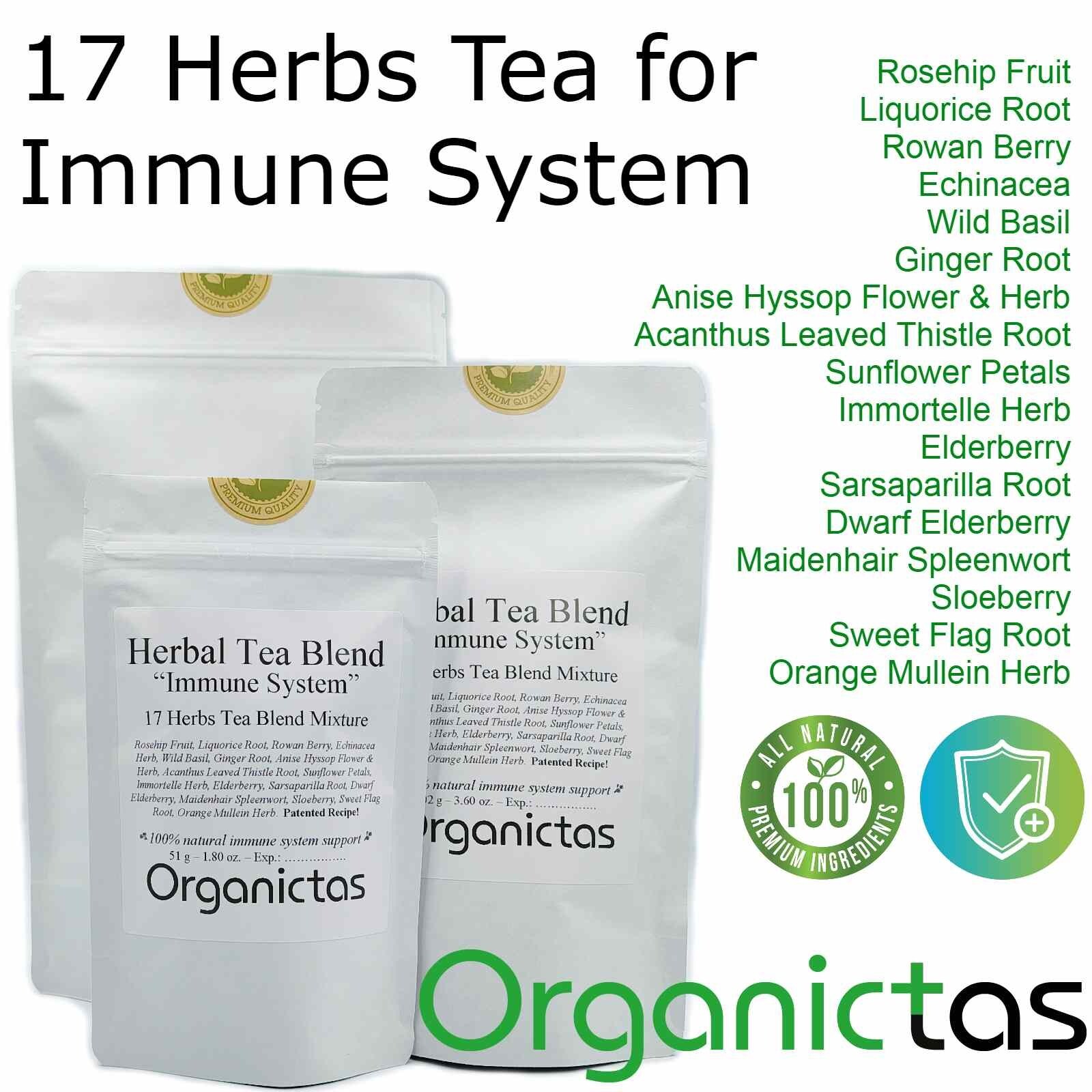 17 Herbs IMMUNE SYSTEM BOOSTER TEA – Immune Support Loose Natural & Organic Tea
