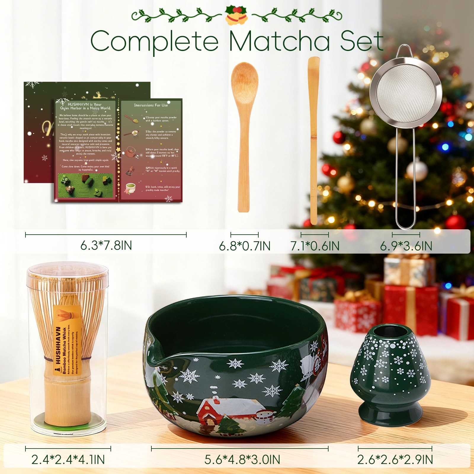 Christmas Gifts Matcha Whisk Set, Ceramic Matcha Set Includes Bowl & Holder, …