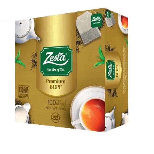 Ceylon Pure BOPF Black Tea – Zesta 100 Tea Bags (200 g) – Free Shipping
