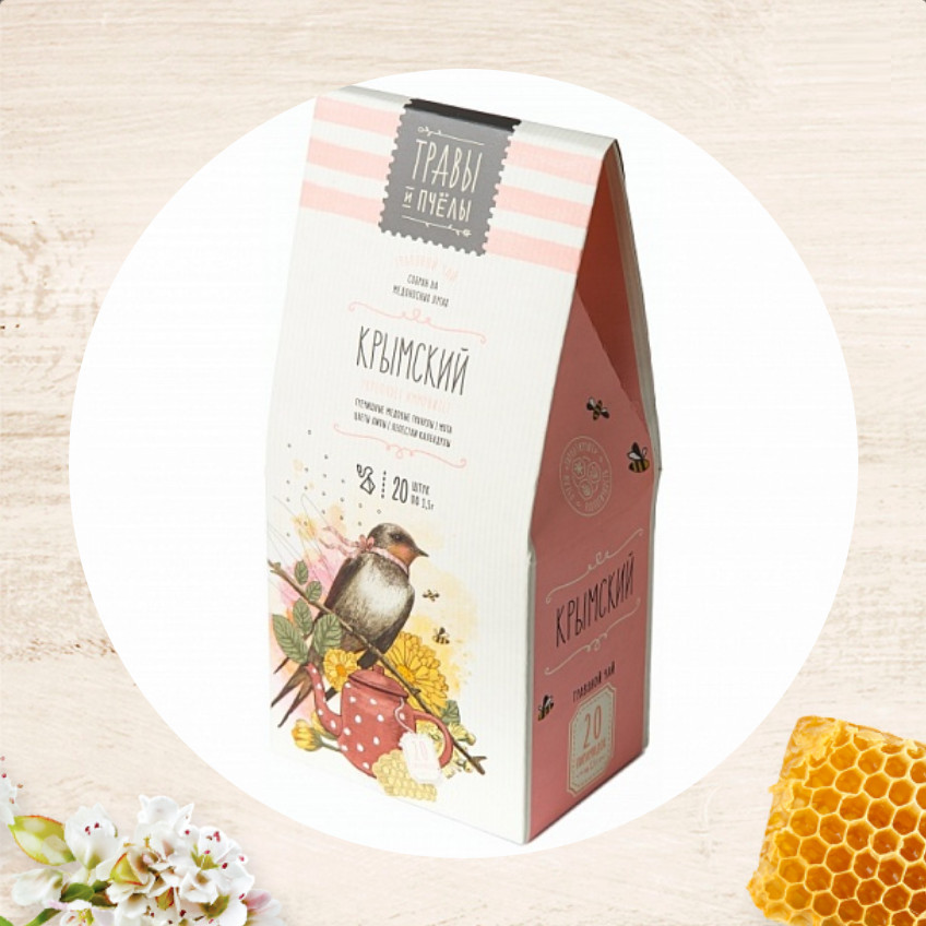 Травы и Пчелы “Крымский” Herbal Tea Crimean 20 pyramids