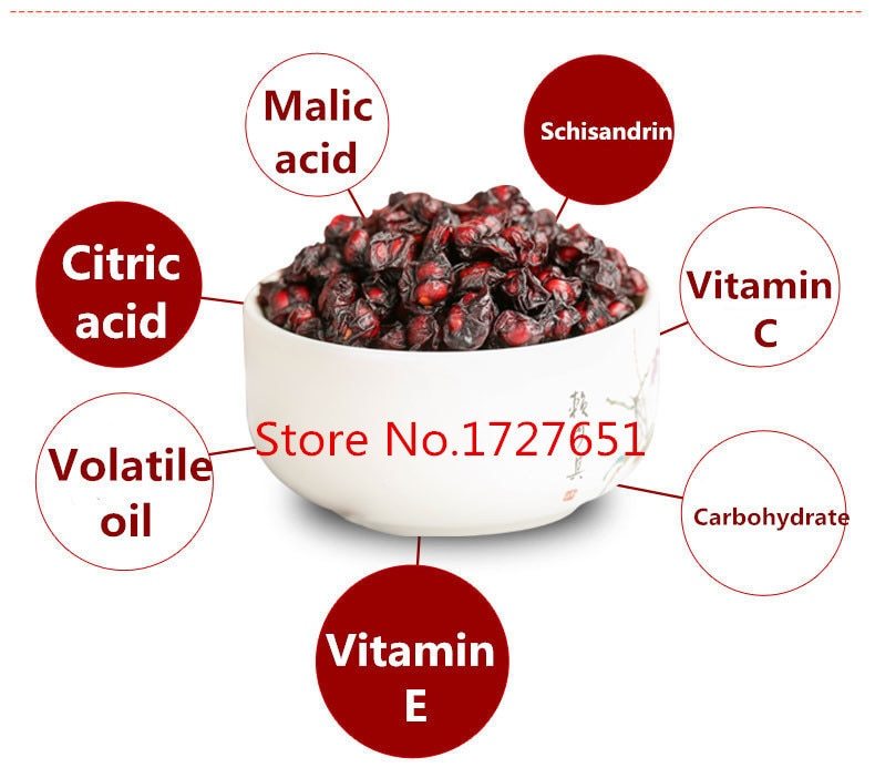 Schisandra Chinensis Berries Tea Natural Vitamin C E 250g Premium