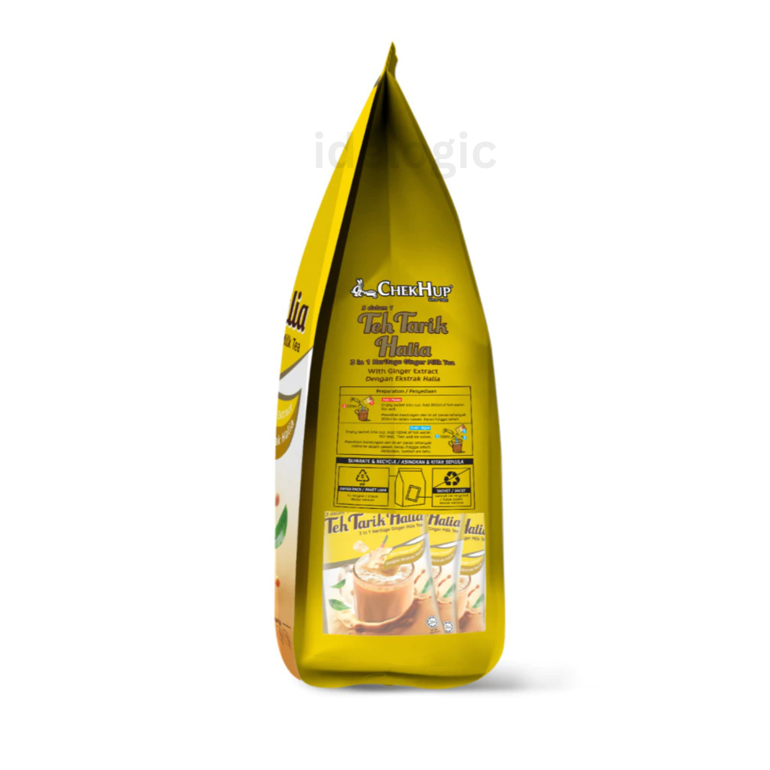 Teh Tarik Halia Ginger Milk Tea 2 Pack Chek Hup 3in1 (12 Sachets) Free Shipping