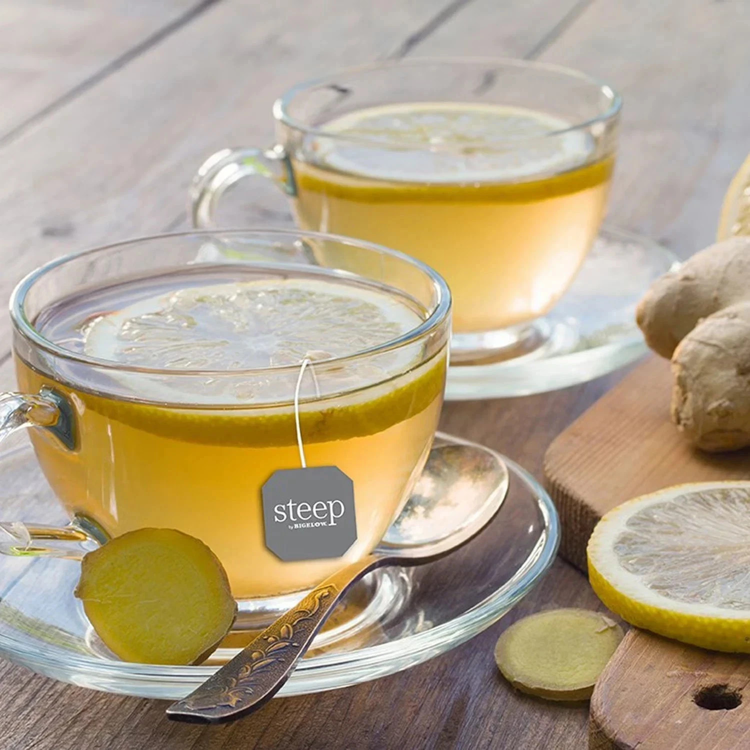 Steep by Bigelow USDA Organic Lemon Ginger Herbal Tea ( 60 Tea Bags) FRESH