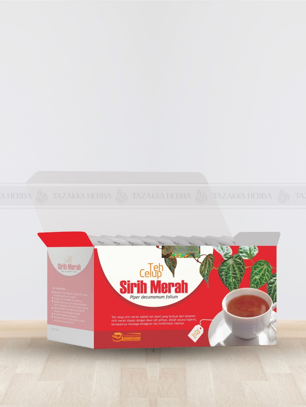 3x Red betel leaf herbal tea bags 40g each (120g total) bundle aroma ritual
