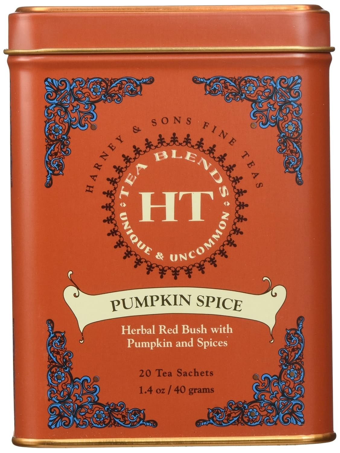 Organic Pumpkin Spice Rooibos Tea – 20 Sachet Tin | Gluten Free & Kosher
