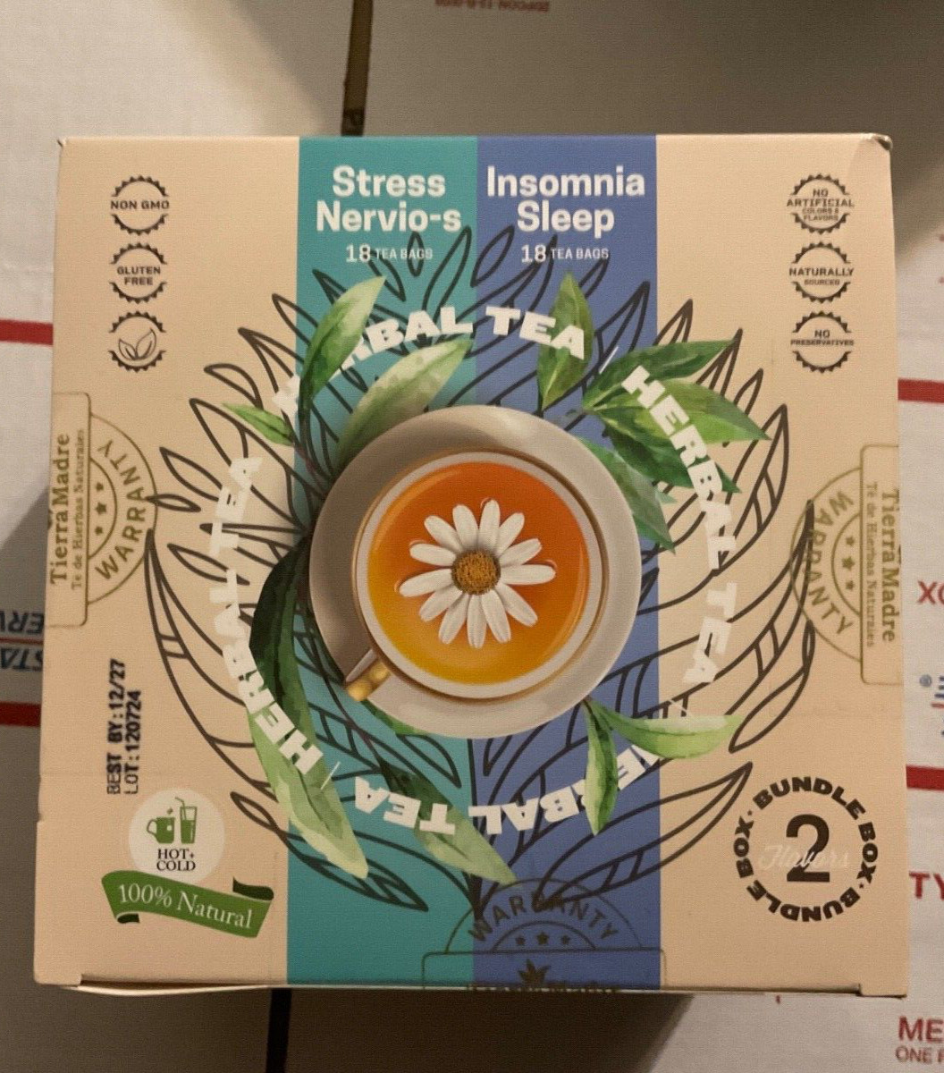 Tierra Madre Herbal Tea Stress Relief 36 Tea Bags/1.36 Oz