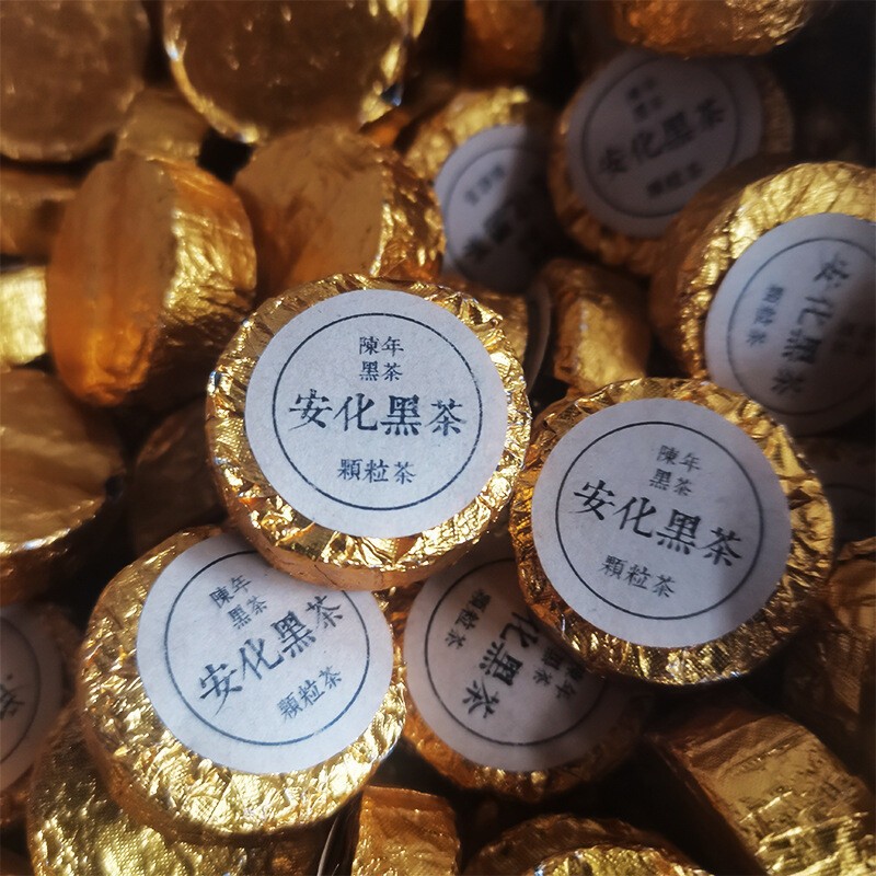 Hunan Anhua Black Tea Granules Dark Tea Gold Coin Tea Aged Black Tea 500g!