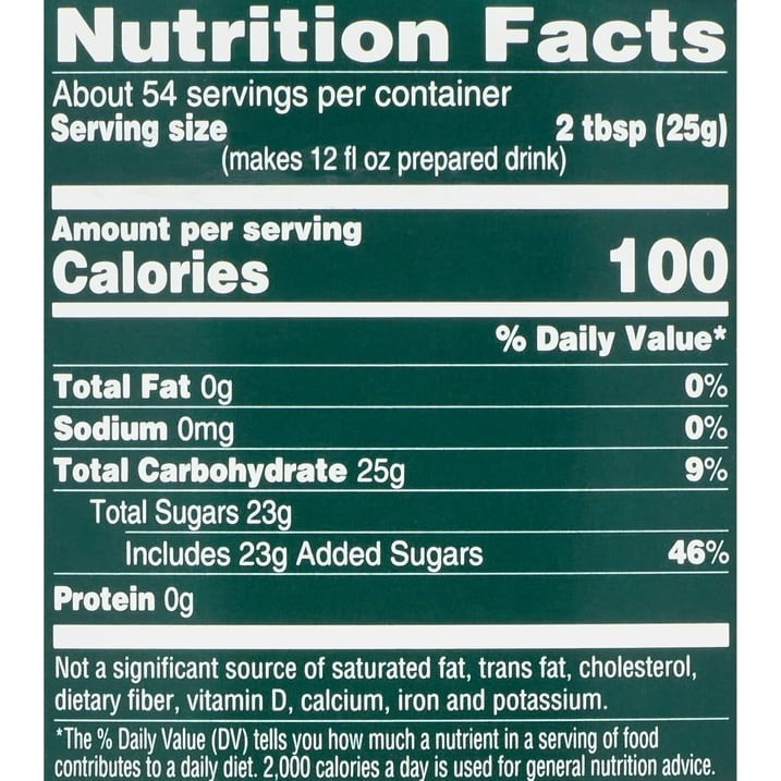 Iced Tea Mix, Green Tea with Honey Natural lemon flavor with other natural flavo