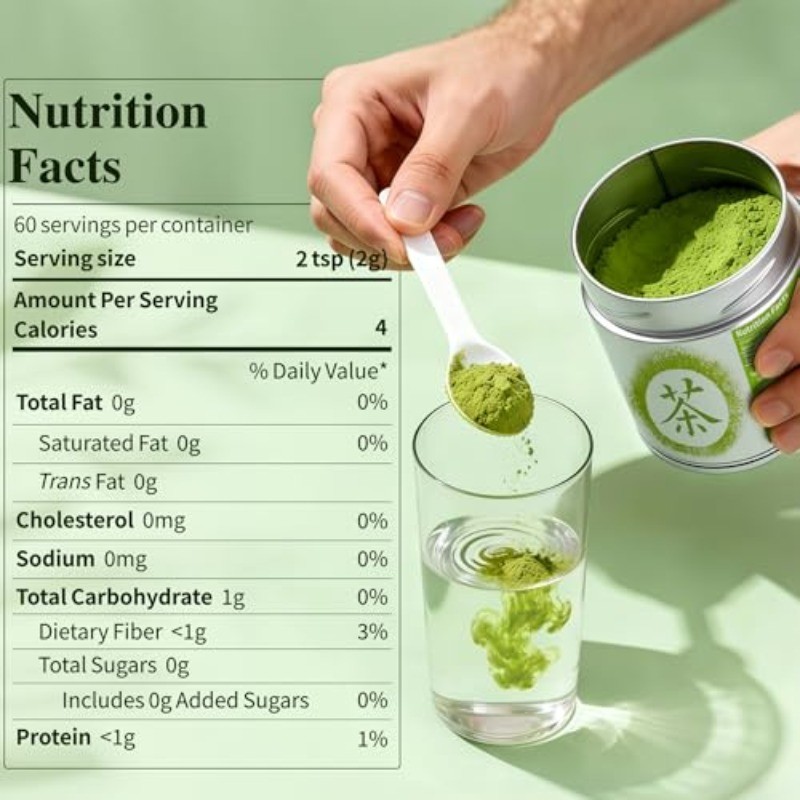 2 Pack Ceremonial Grade Matcha Green Tea Powder 100% Pure Unsweetened No Additiv