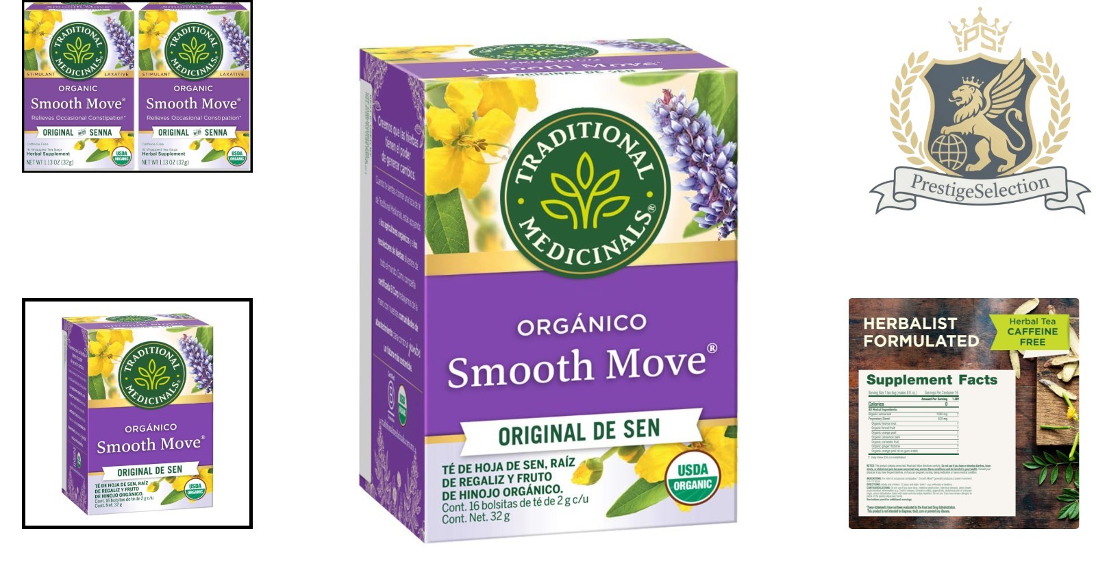32 Count Organic Smooth Move Tea – Relieves Occasional Constipation Naturally