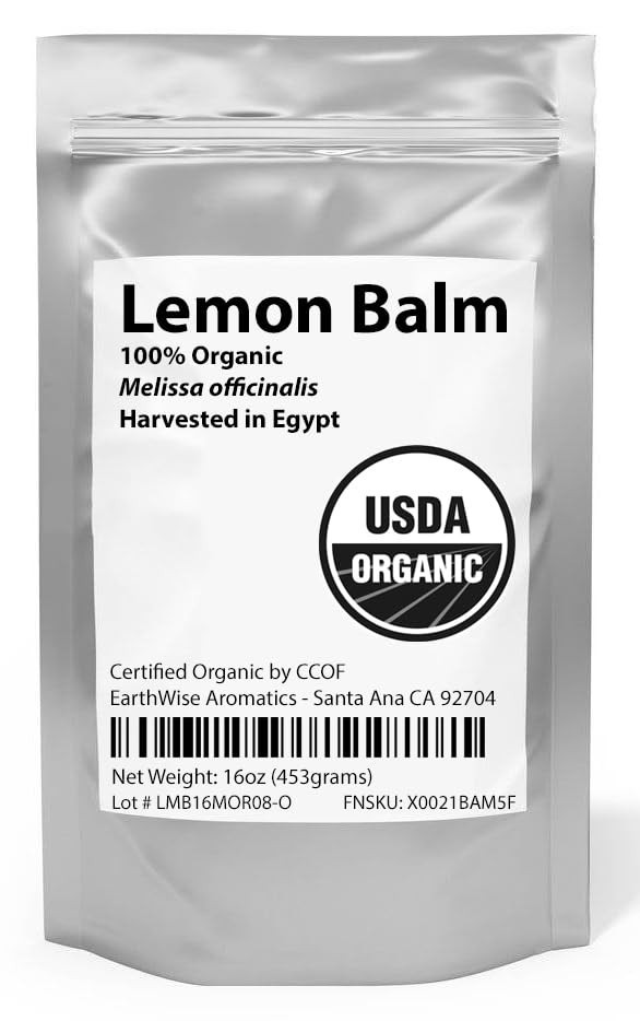 Organic Lemon Balm – 1 lb (16oz) – Herbal Tea – 100% Certified Organic