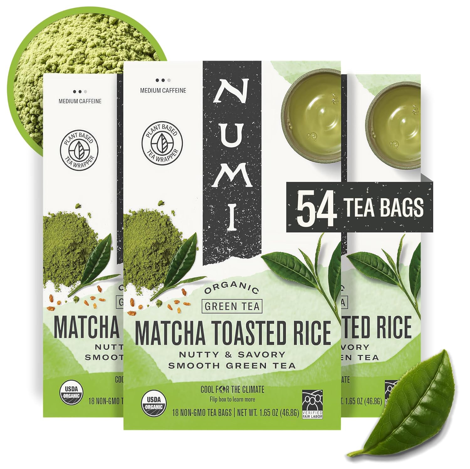 Numi Organic Ginger Lemon Tea, 100 Decaf Green Tea Bags