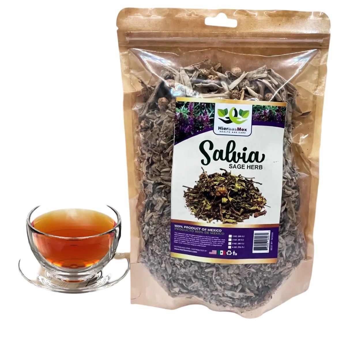 Salvia Te Herbal 4 Oz., Sage Tea 4 oz.-113g HierbasMex