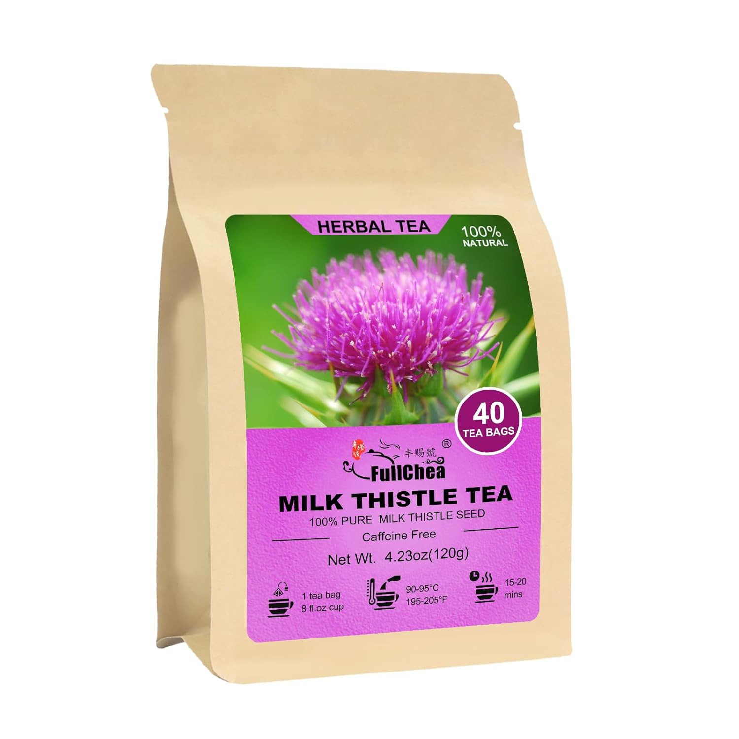– Milk Thistle Tea Bags, 40 Teabags, 3G/Bag – Natural Milk Thistle Seed