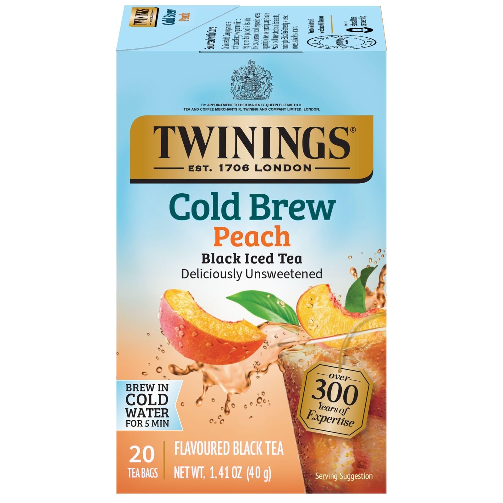 Peach Tea 20 Count Natural Iced Tea Bags Refreshing Orchard Flavor