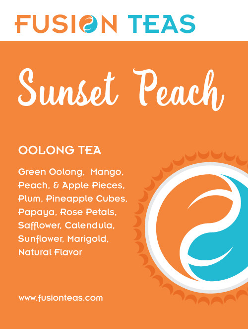 Sunset Peach Oolong Tea – Loose Leaf Blend – Fusion Teas