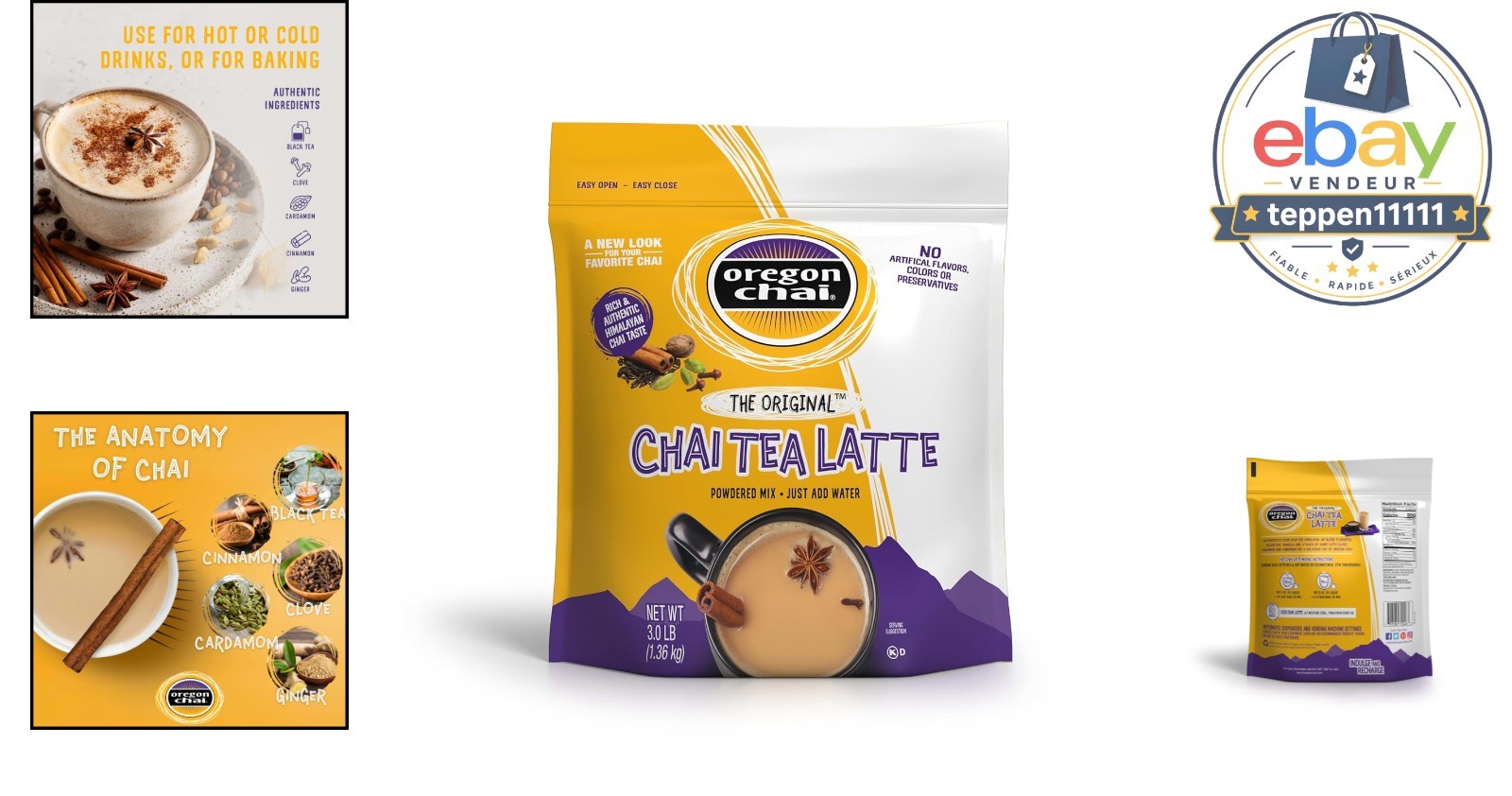 Chai Latte Mix 3 Pound Bulk Bag