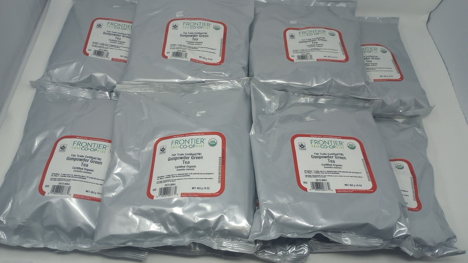 Frontier Herb Tea Organic Fair Trade Green Gunpowder Tea -Single Bulk Item-1LB