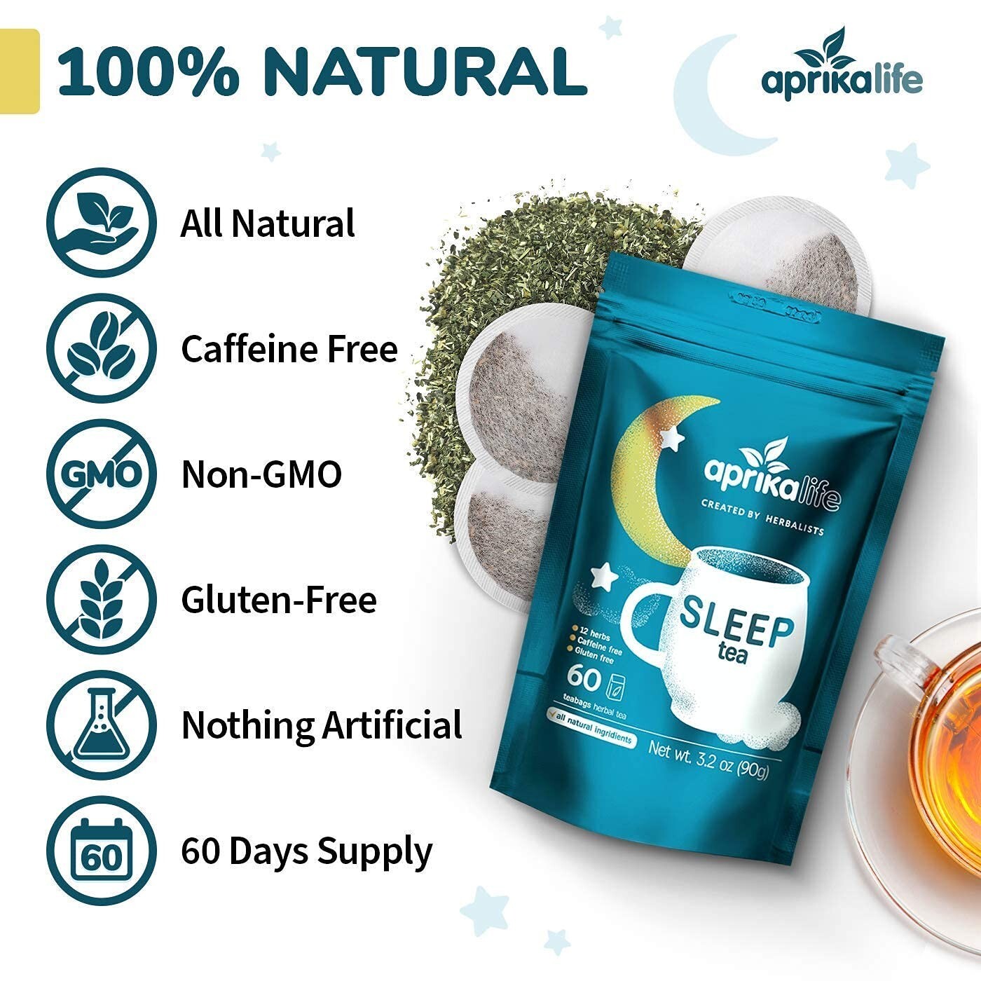 Set of 3 Herbal Teas, Tea Bulk, non-gmo, USA seller, free shipping, 0 sugar
