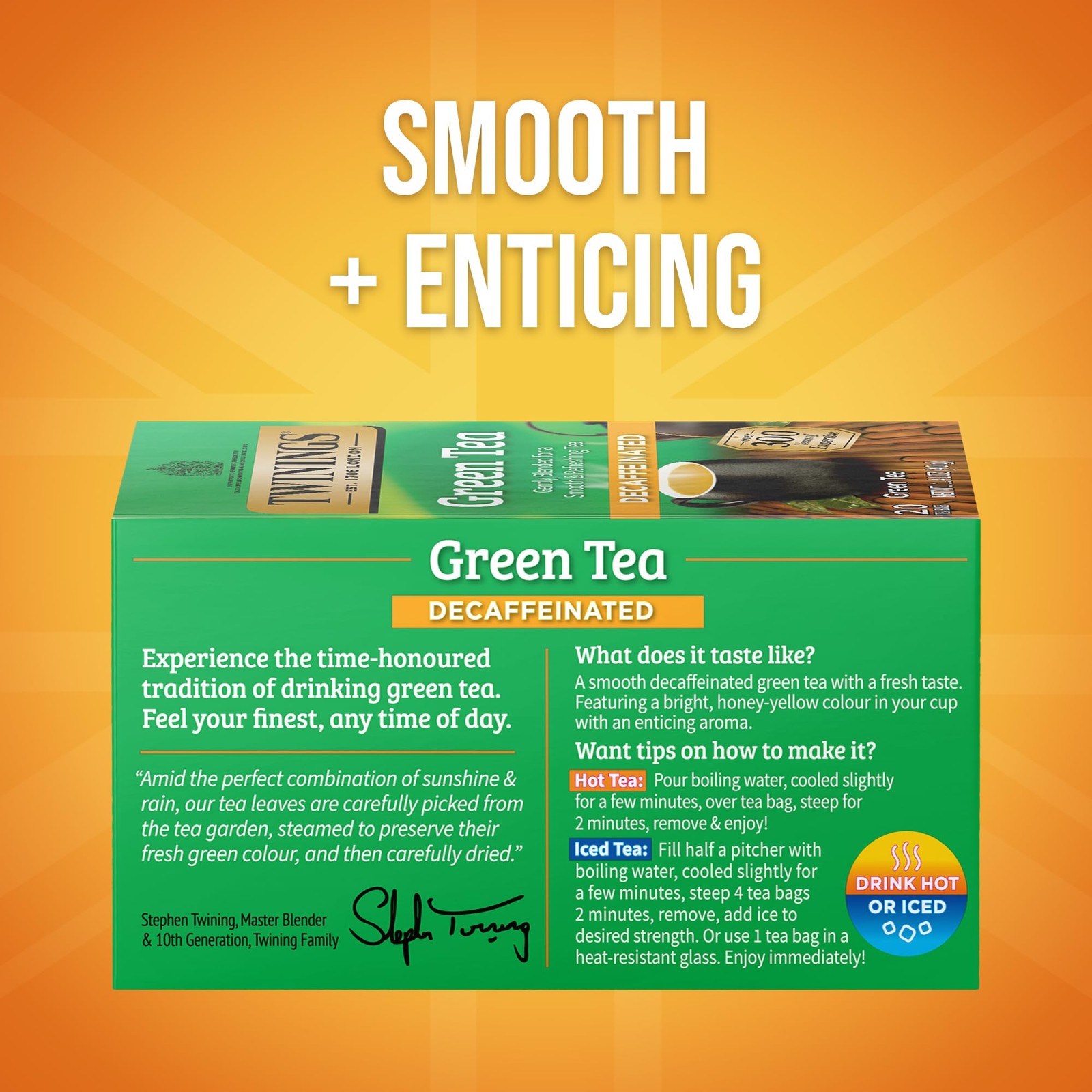 Twinings Decaffeinated Green Tea Individually 20 Count (Pack of 1), No Color