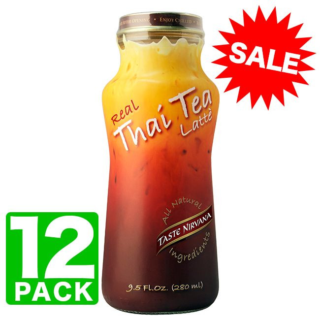 Taste Nirvana All Natural Real Thai Tea Latte | 12 x 9.5oz Bottles