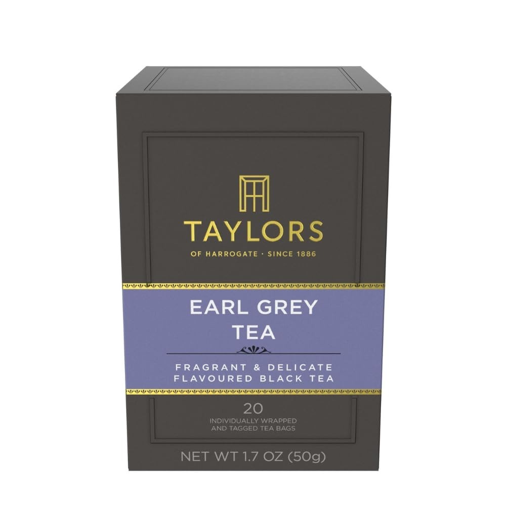 Earl Grey Black Tea Bags – Individually Wrapped, 120 Count, Fragrant & Caffeinat