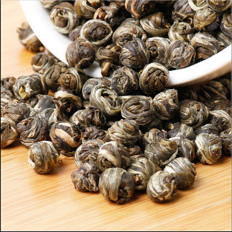 Pure Natural Green/Rose Tea Organic Loose Leaf Jasmine Dragon Ball Tea 100g
