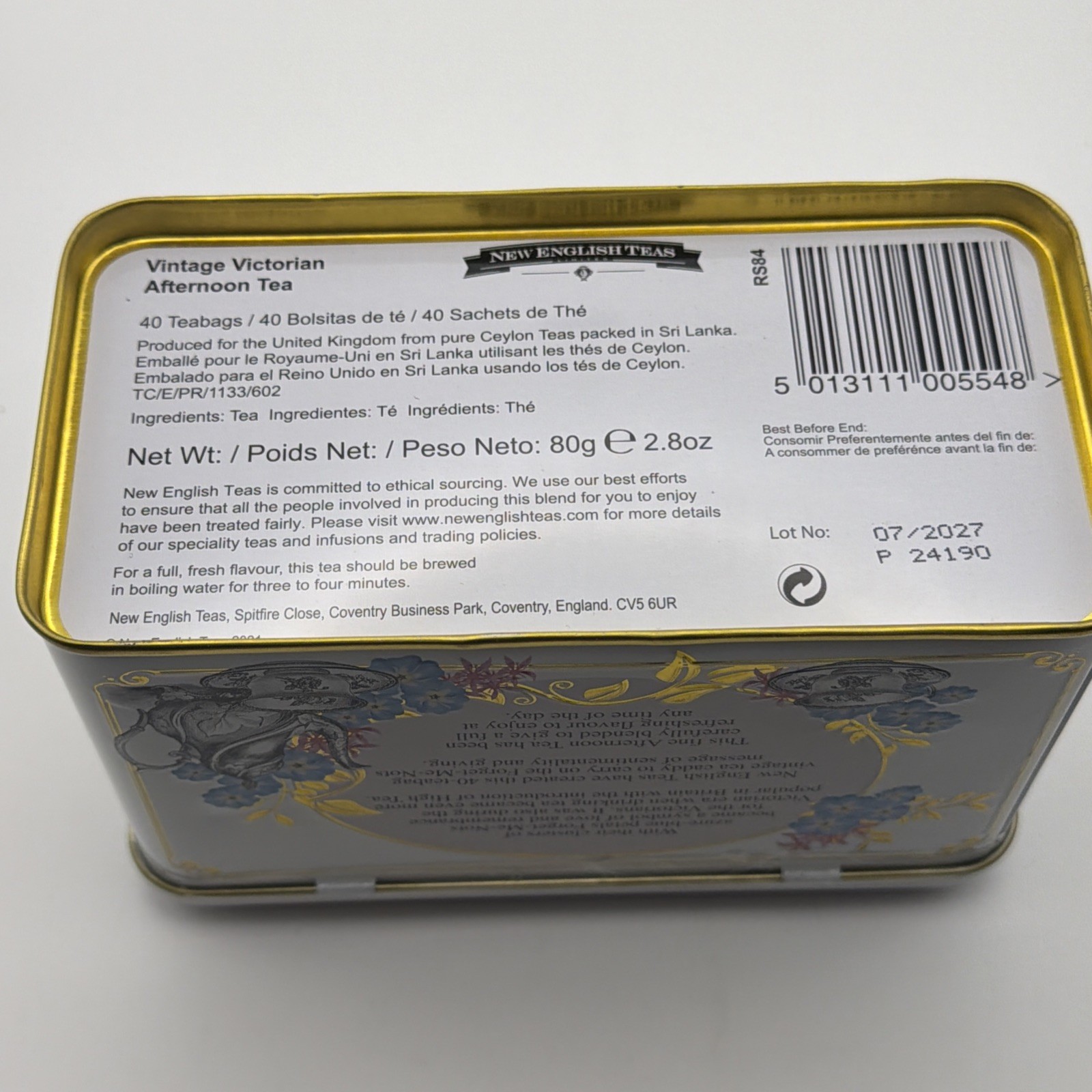 New English Teas Limited Vintage Victorian Afternoon Tea Ivory 80g/40 Teabags