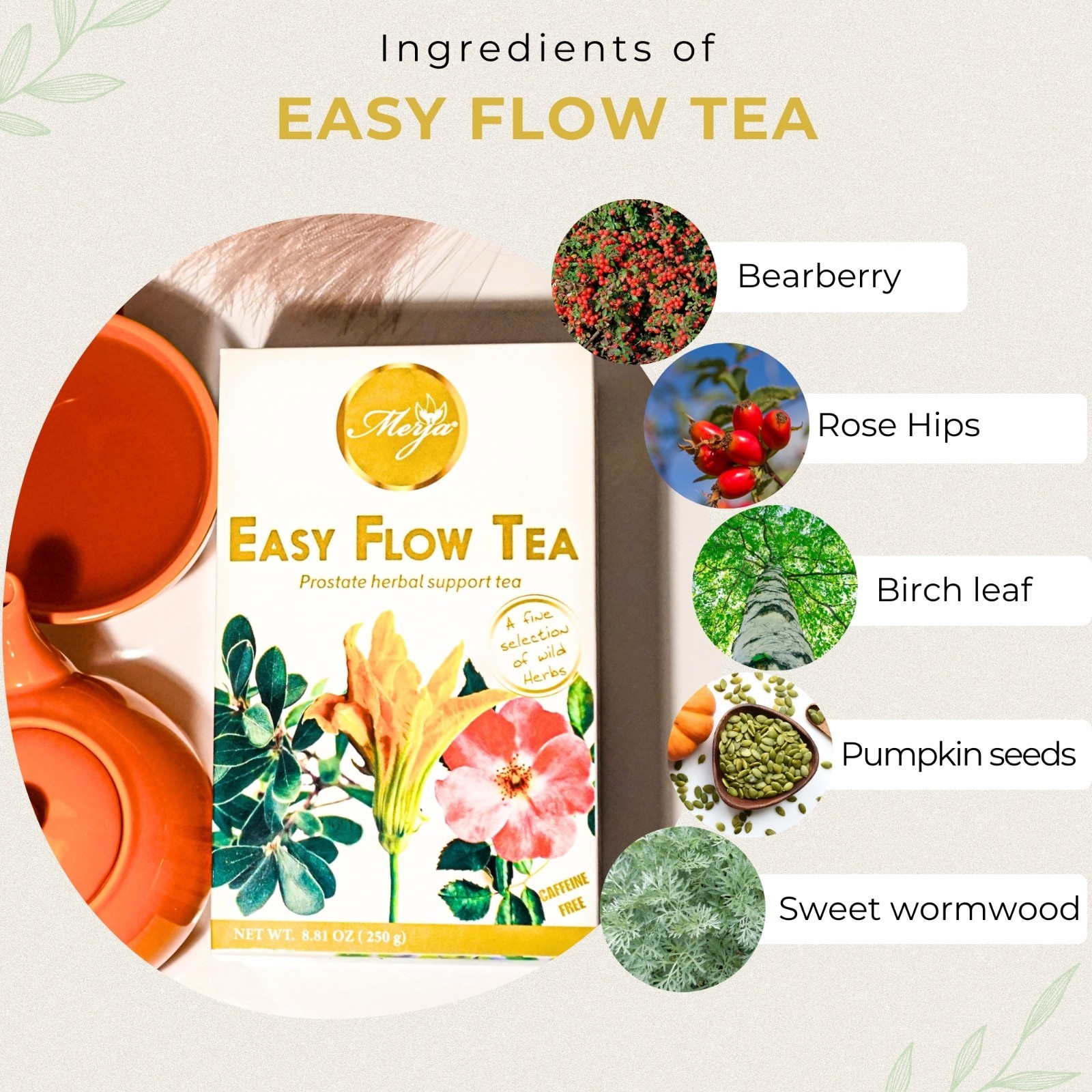Easy Flow Tea – Prostate Support Tea – Loose Tea – 100% Natural Tea