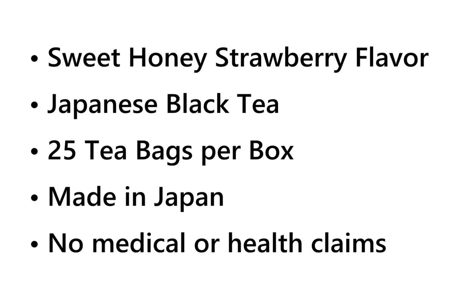 Japanese Black Tea Sweet Honey Strawberry Tea Bags 25 Count x2 Boxes TEARTH