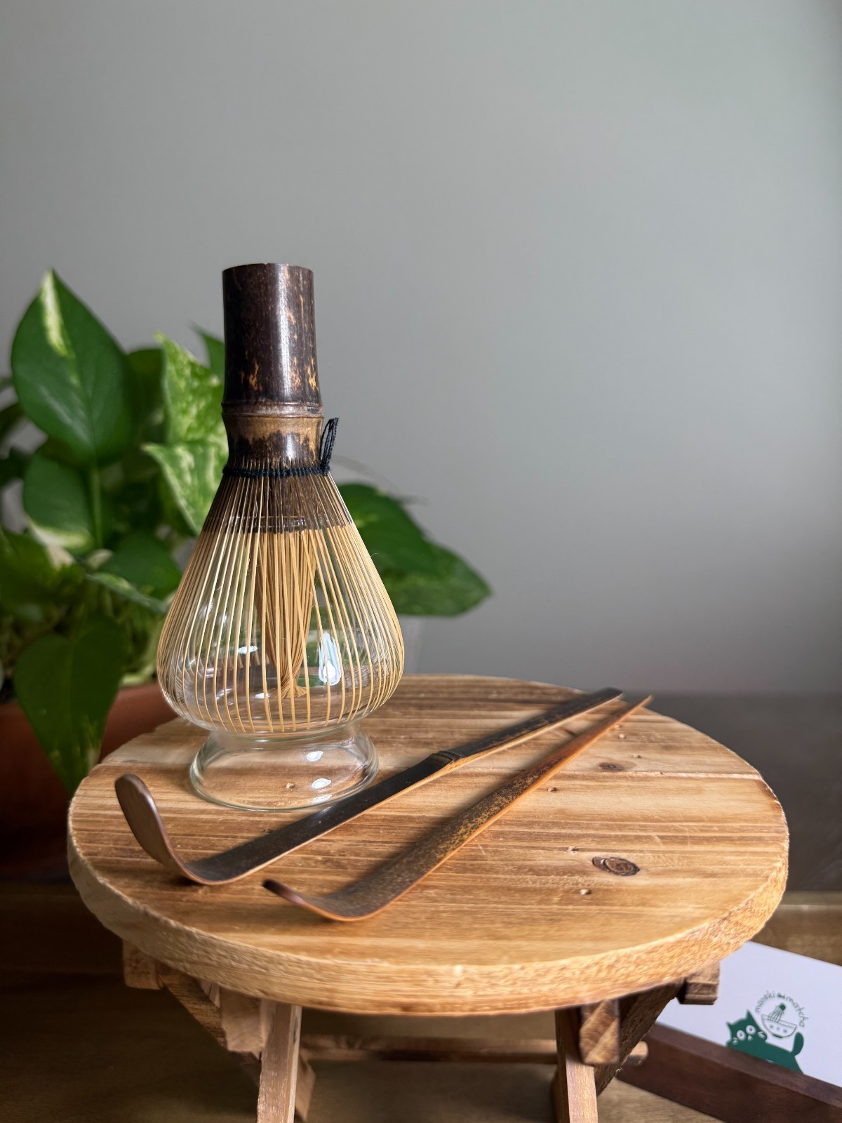 US SELLER – Shin Chashaku | Handcrafted Brown Bamboo Matcha Tea Scoop