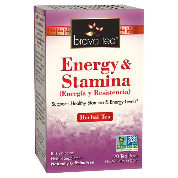 Bravo Herbal Tea Energy & Stamina 20 Tea Bags Stamina & Energy Levels NO GMO