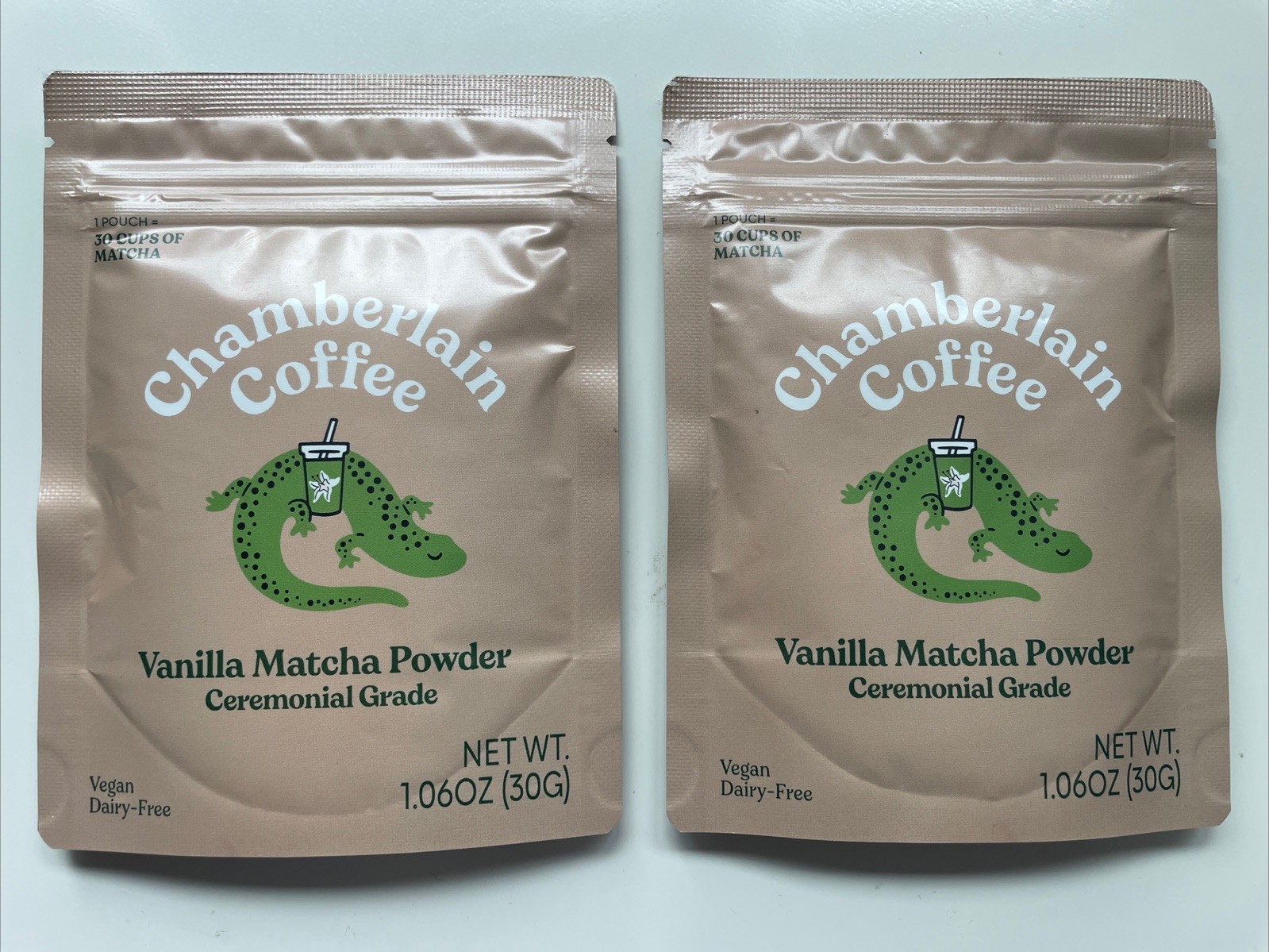 (2x) Chamberlain Coffee Vanilla Matcha Organic Ceremonial Grade 30 Servings