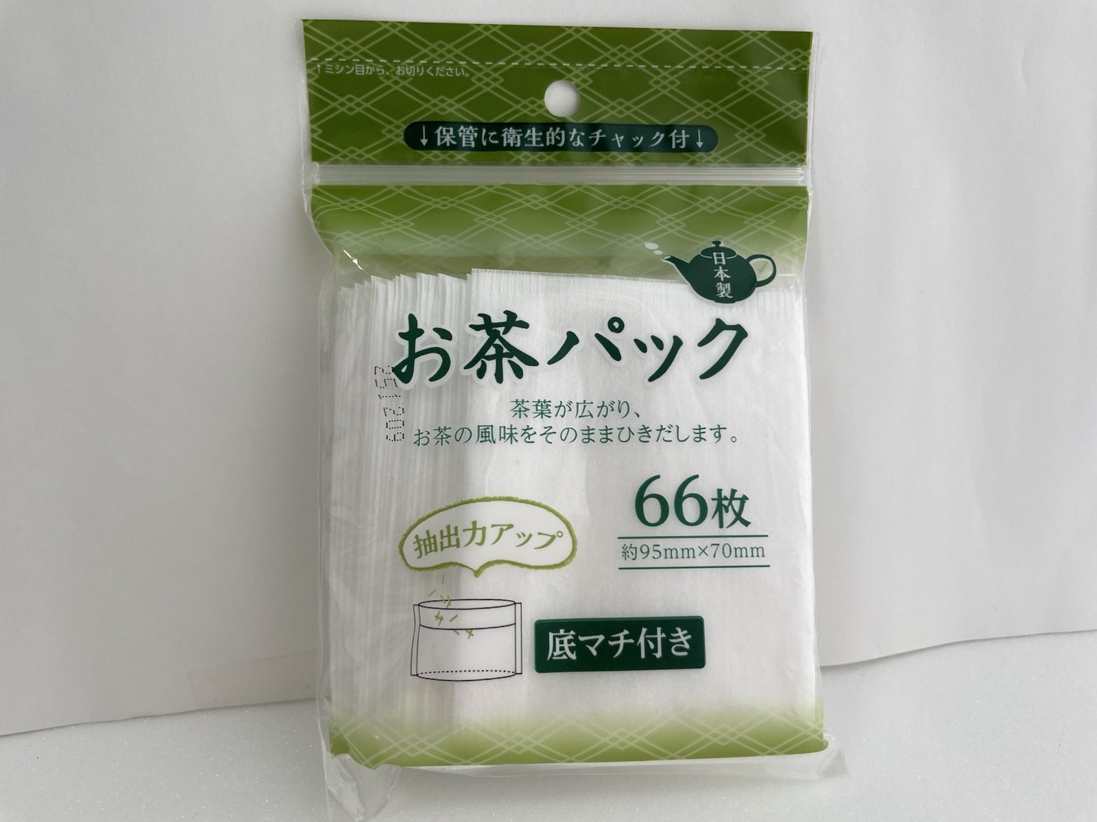 Tea Filter Bags 66pcs DAISO Japan Made Drawstring Disposable Tea Coffee Dashi