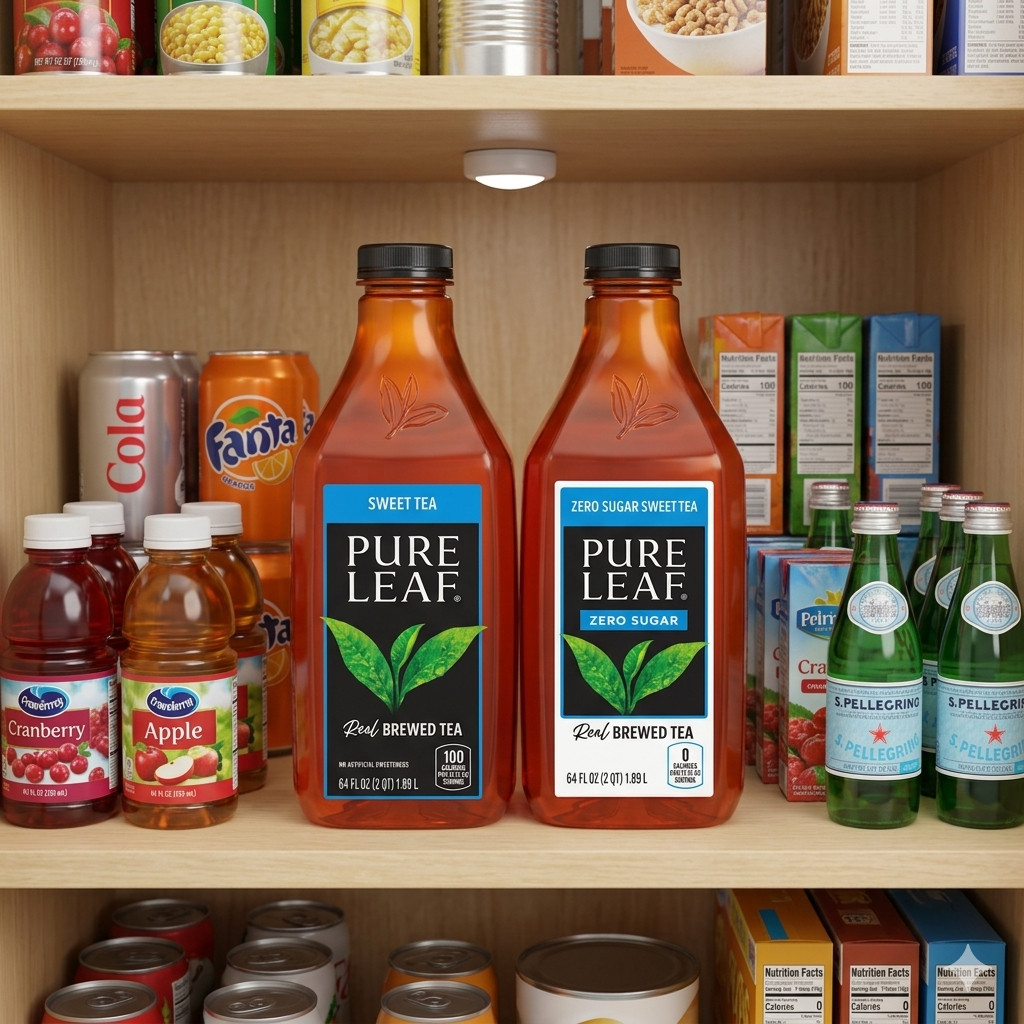 Pure Leaf Sweet & Zero Sugar Sweet Tea 64oz 6 Pack Variety Beverage