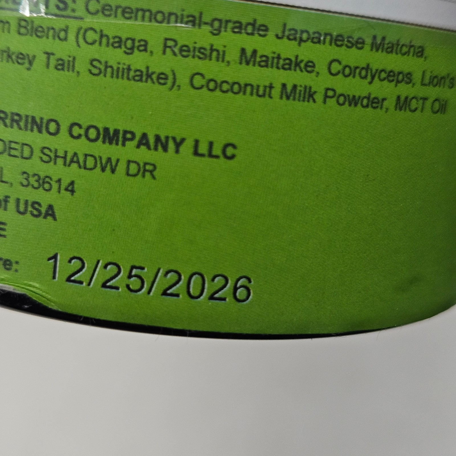 2 TALCUFON 7 Mushroom Japanese Matcha Hot or Cold Latte 4.23 Oz, 7 Superfood GF