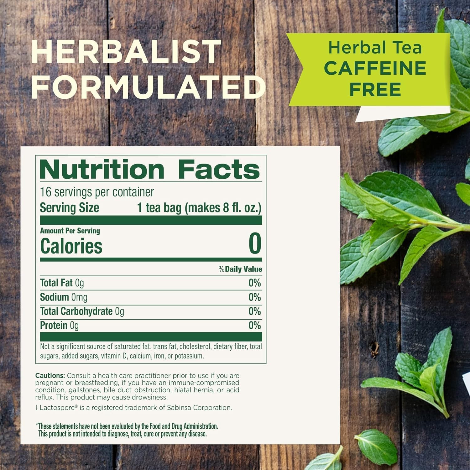 Naturally Delicious Organic Triple Mint Tea – Digestive Aid, 16 Compostable Bags